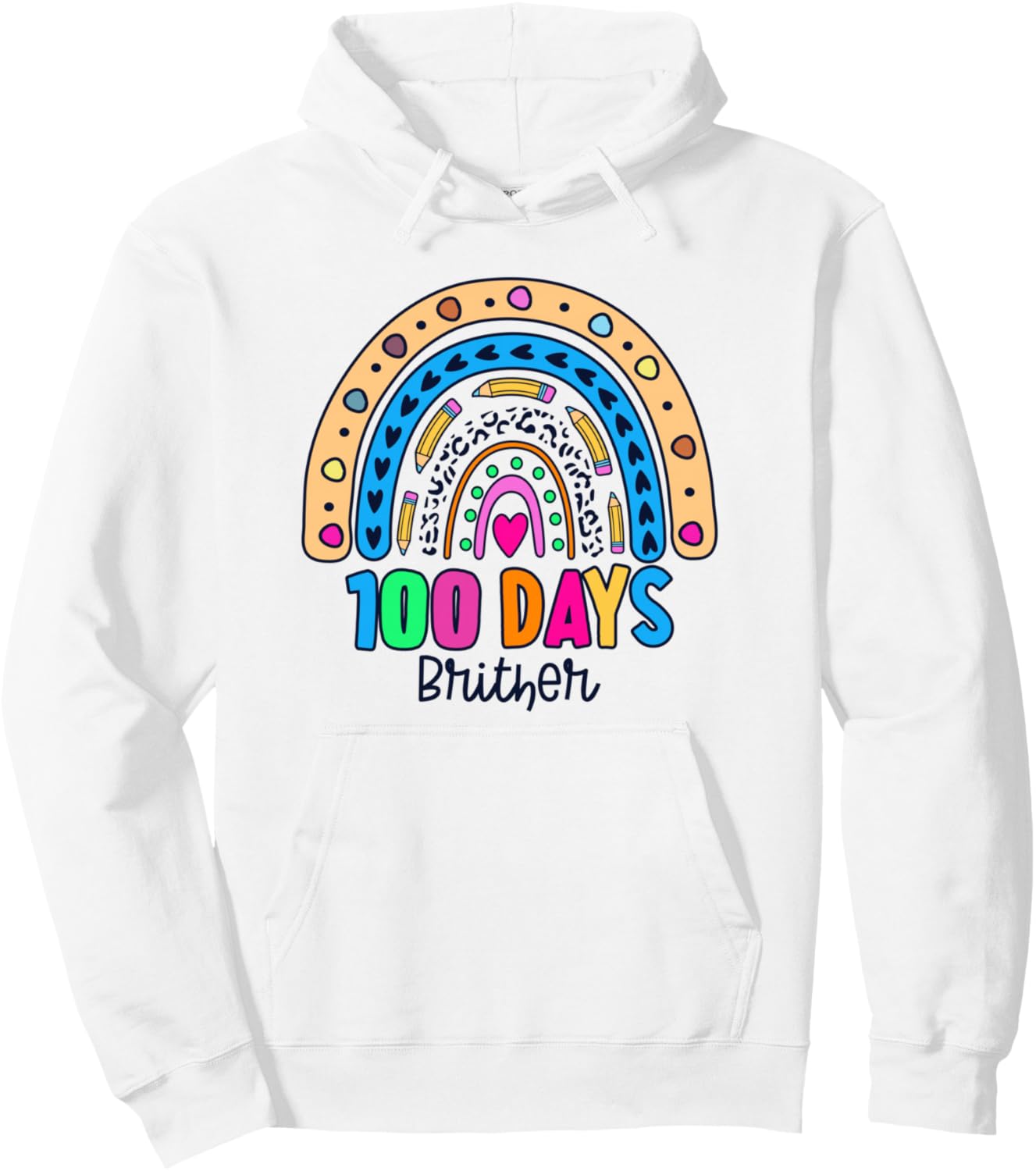 

100 дней в школе: ярче и веселее, чем толстовка «100-й день» 100 Days Brighter Of School, белый