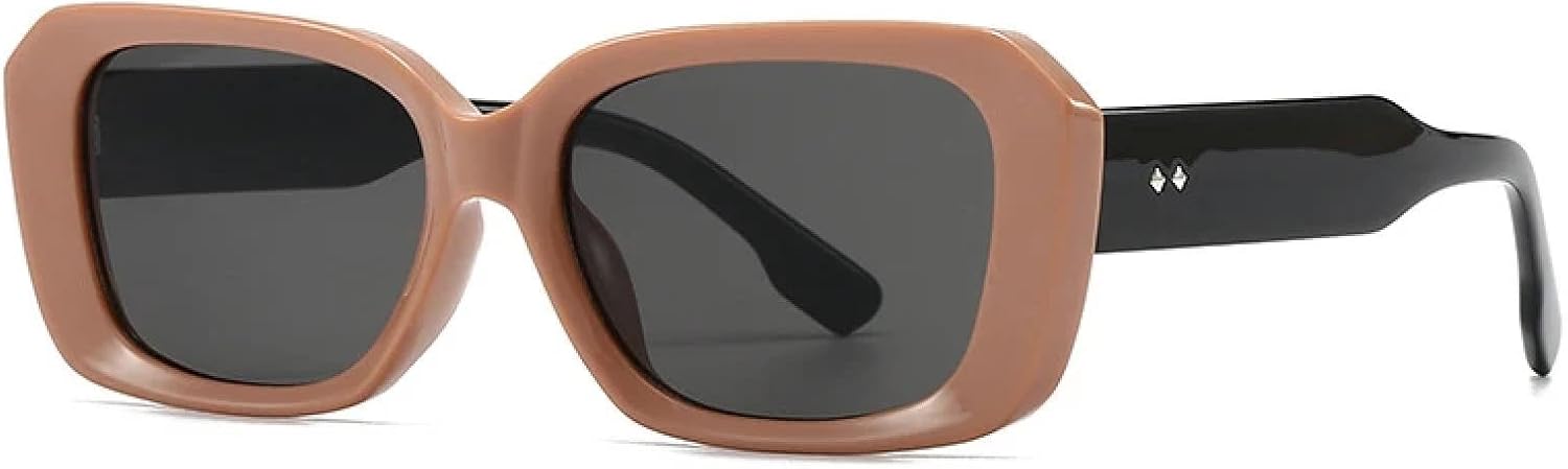 

Модные солнцезащитные очки Polygon для женщин в стиле ретро, ​​конфетные цвета, прозрачный градиент, защита от УФ-излучения UV400. Мужские солнцезащитные очки Polygon HHZZYVY, Brown Black Gray