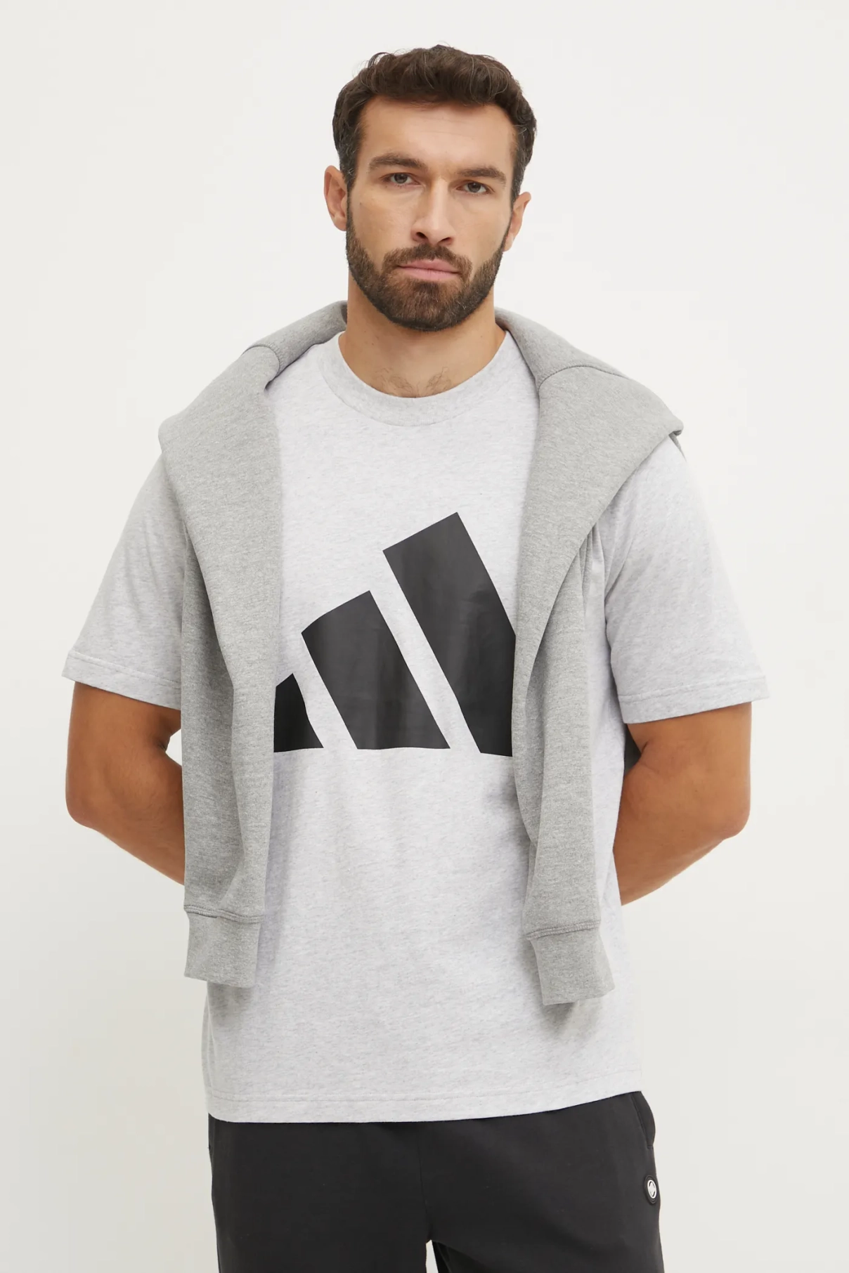 

Хлопковая футболка Essentials adidas, серый