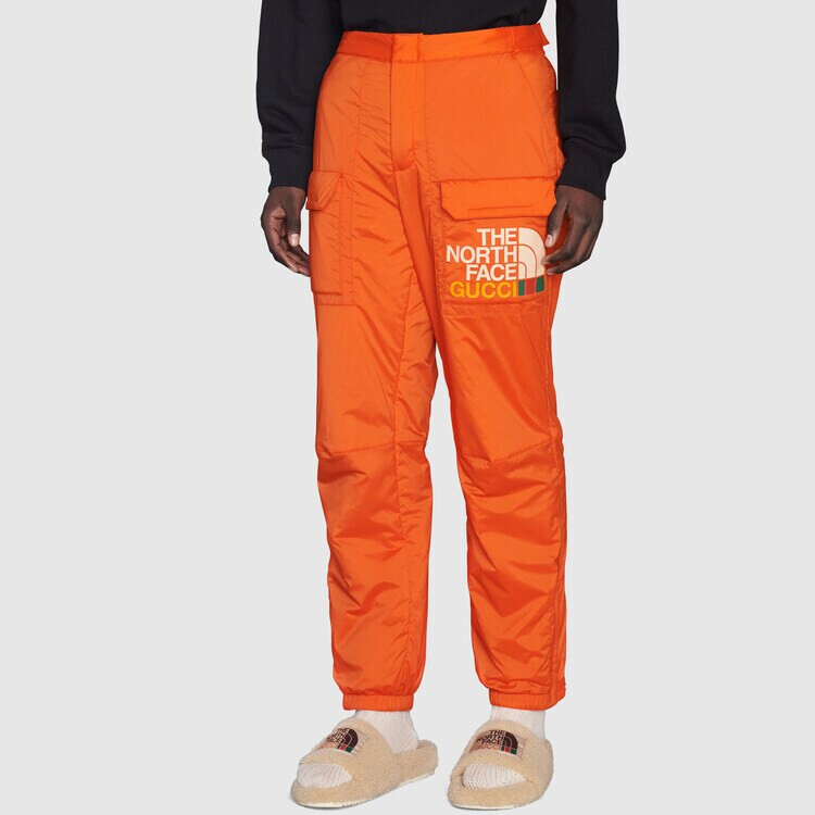 Спортивные штаны North Face X The North Face Gucci, трикотажные, оранжевые — фото 4