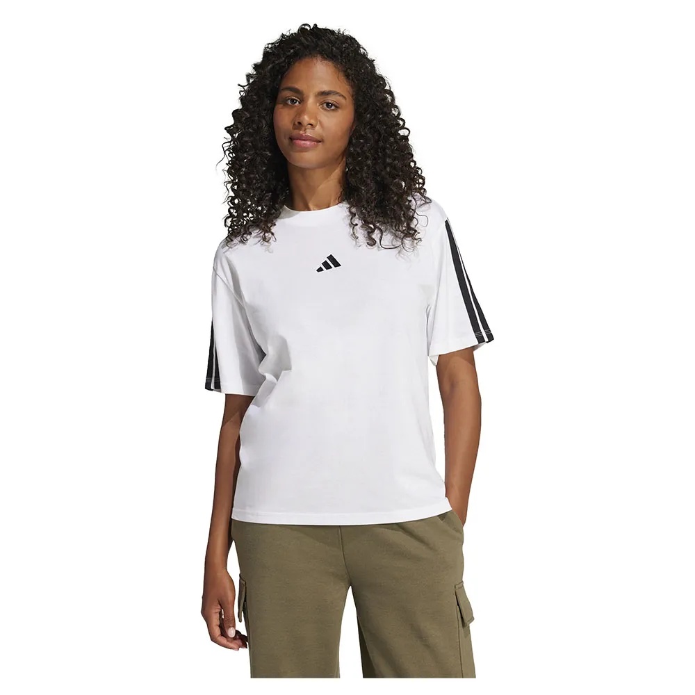 

Футболка adidas Essentials 3 Stripes Boyfriend, белый