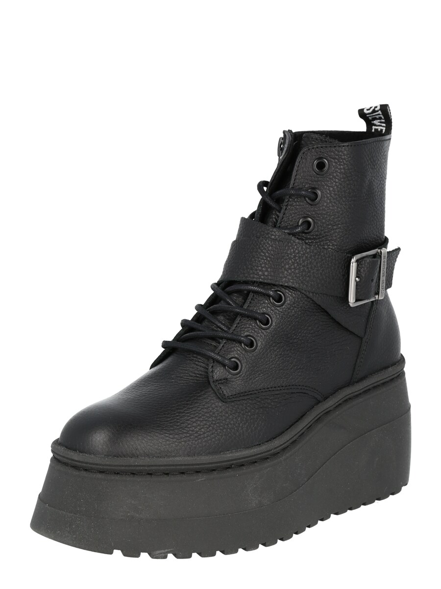 Ботильоны на шнуровке STEVE MADDEN Lace-Up Ankle Boots Piano, черный