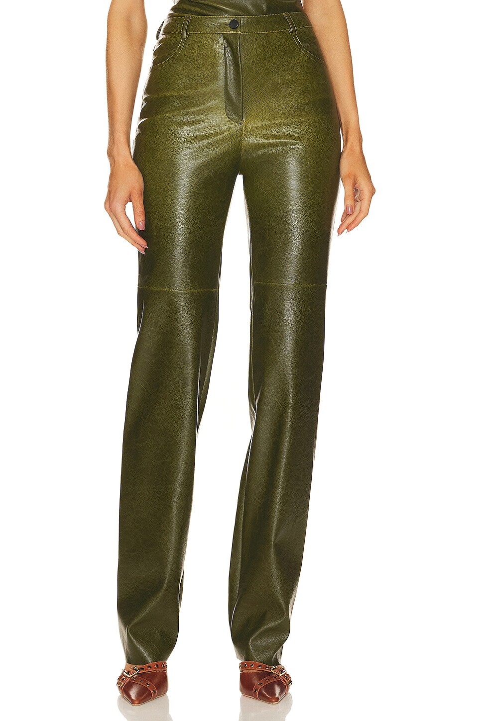 

Брюки CULTNAKED Killa Faux Leather Trousers, цвет Peridot