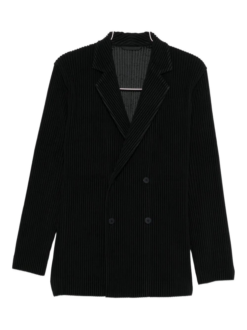 

Двубортный пиджак Homme Plissé Issey Miyake, черный