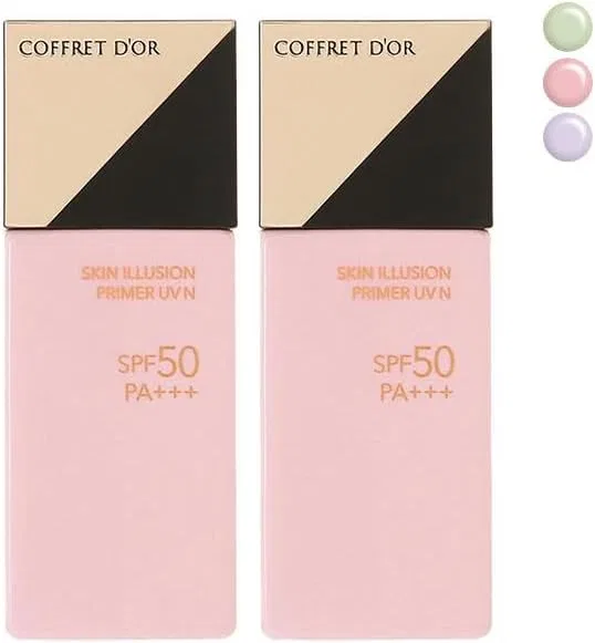 Праймер Kanebo COFFRET DOR Skin Illusion Primer UV SPF50 PA+++ 25 мл, розовый, набор 2 шт