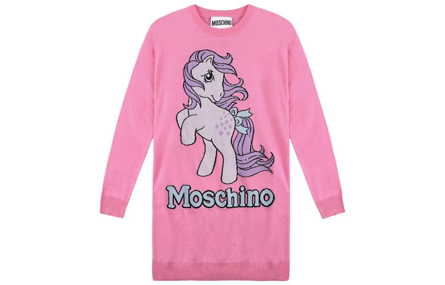 

FW22 Свободный Трикотаж Женский Розовый MOSCHINO