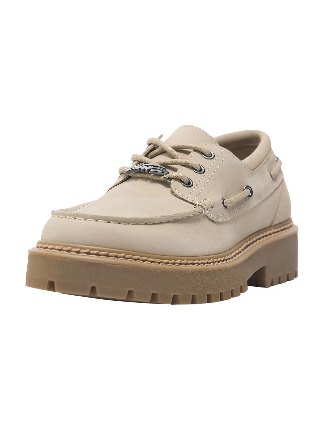 Туфли на шнуровке 'NAUTICO STWD' Pull&Bear, Beige — фото 2