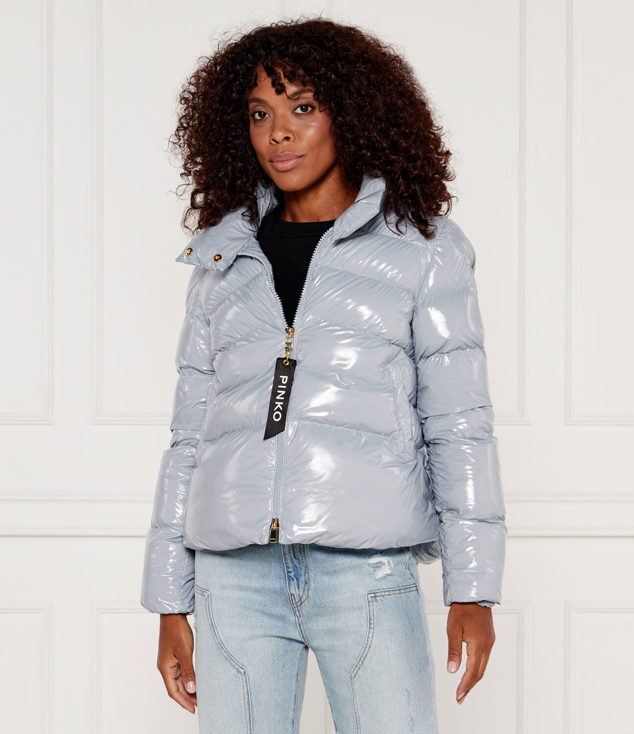 

Куртка Pinko CRYSTAL Regular Fit, небесно-голубой