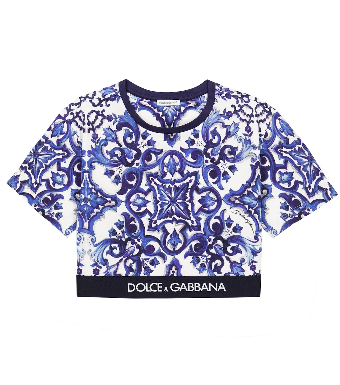 

Футболка из хлопкового джерси с принтом Dolce&Gabbana, синий