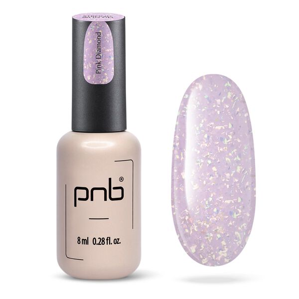 

Гель для моделирования ногтей УФ/LED, розовый бриллиант, 8 мл Pnb Strong iron gel, цвет pink diamond