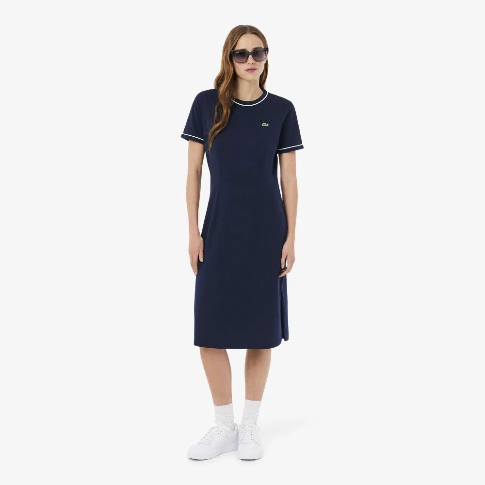 Платье Lacoste Тёмно-синее с кантом