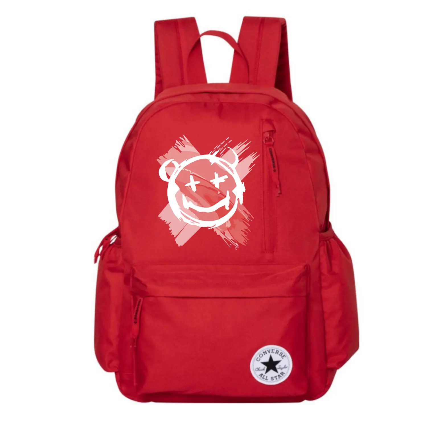 

Converse Полиэстеровый рюкзак средний размер унисекс красный, Smiley Face