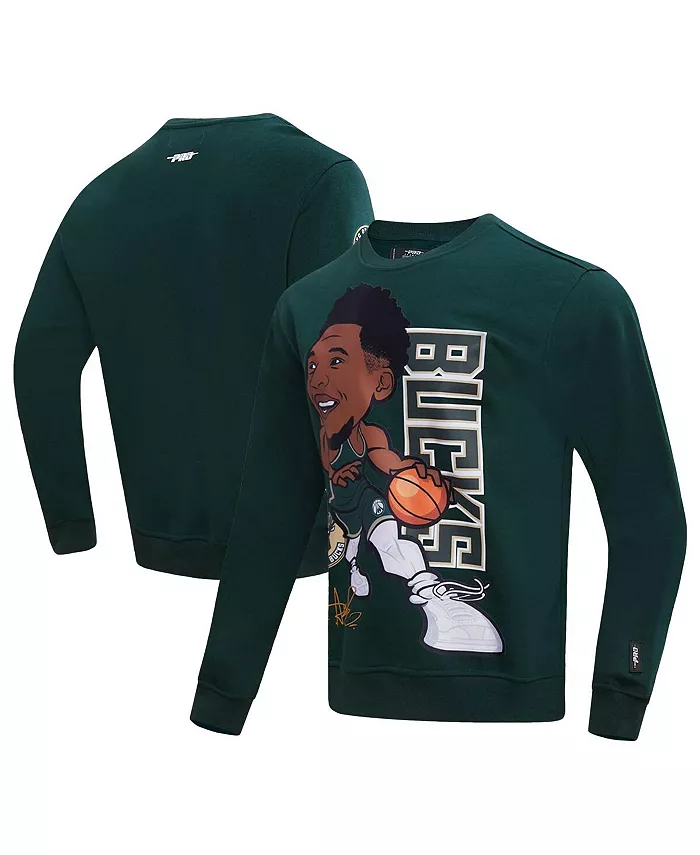 

Мужская толстовка с капюшоном Giannis Antetokounmpo Hunter Green Milwaukee Bucks Avatar Pro Standard
