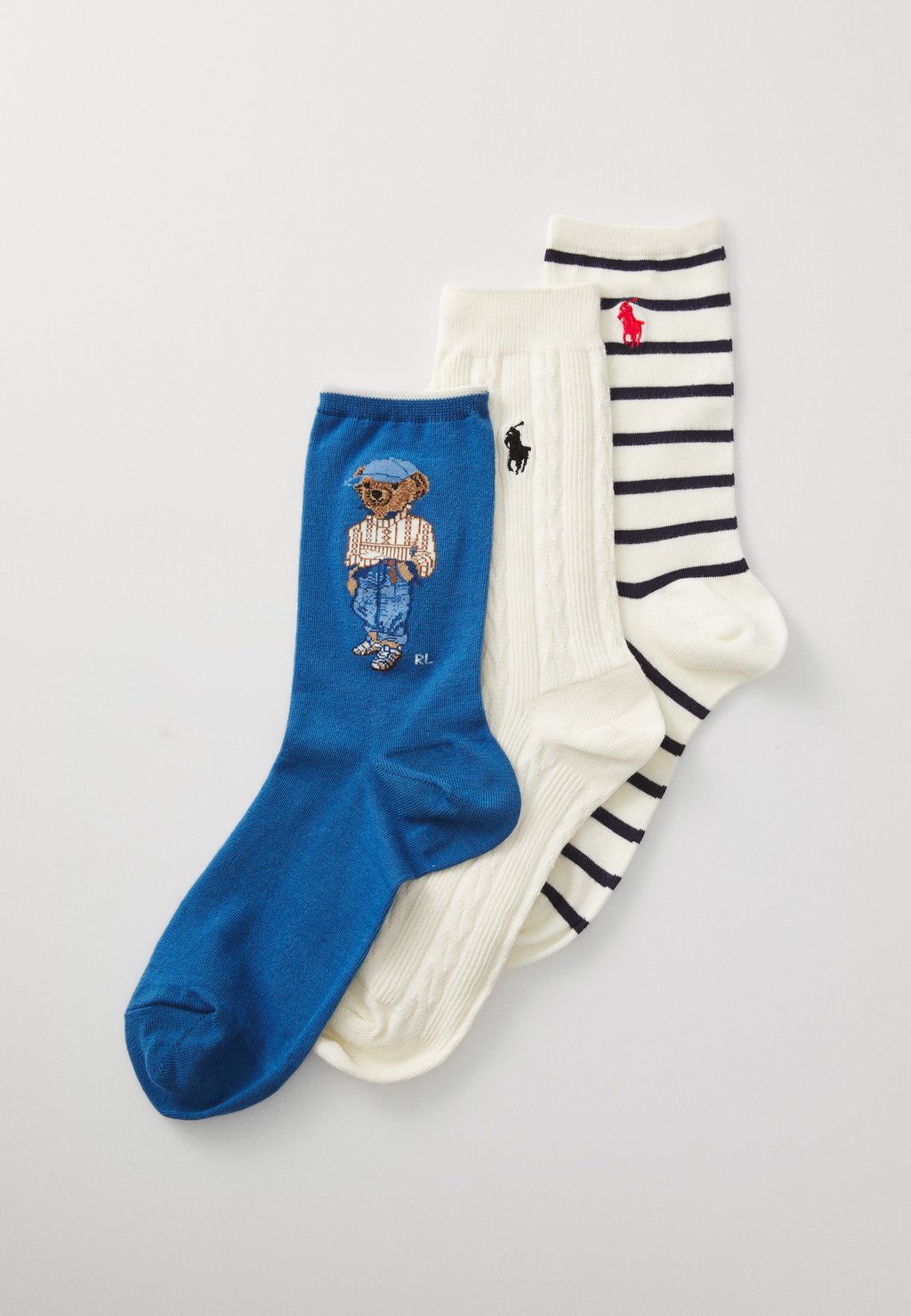 

Носки BEAR CREW SOCK GIFT BOX 3 PACK Polo Ralph Lauren, синий