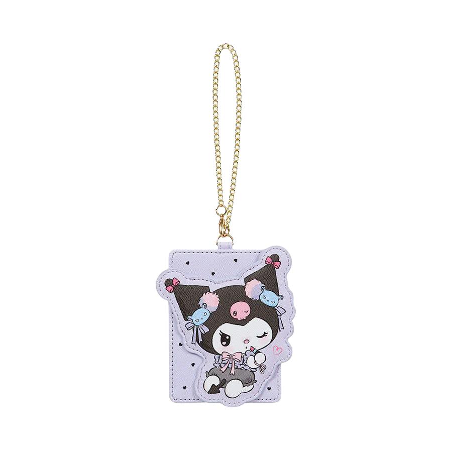 

Sanrio Кожаный кардхолдер Kuromi женский фиолетовый, Purple