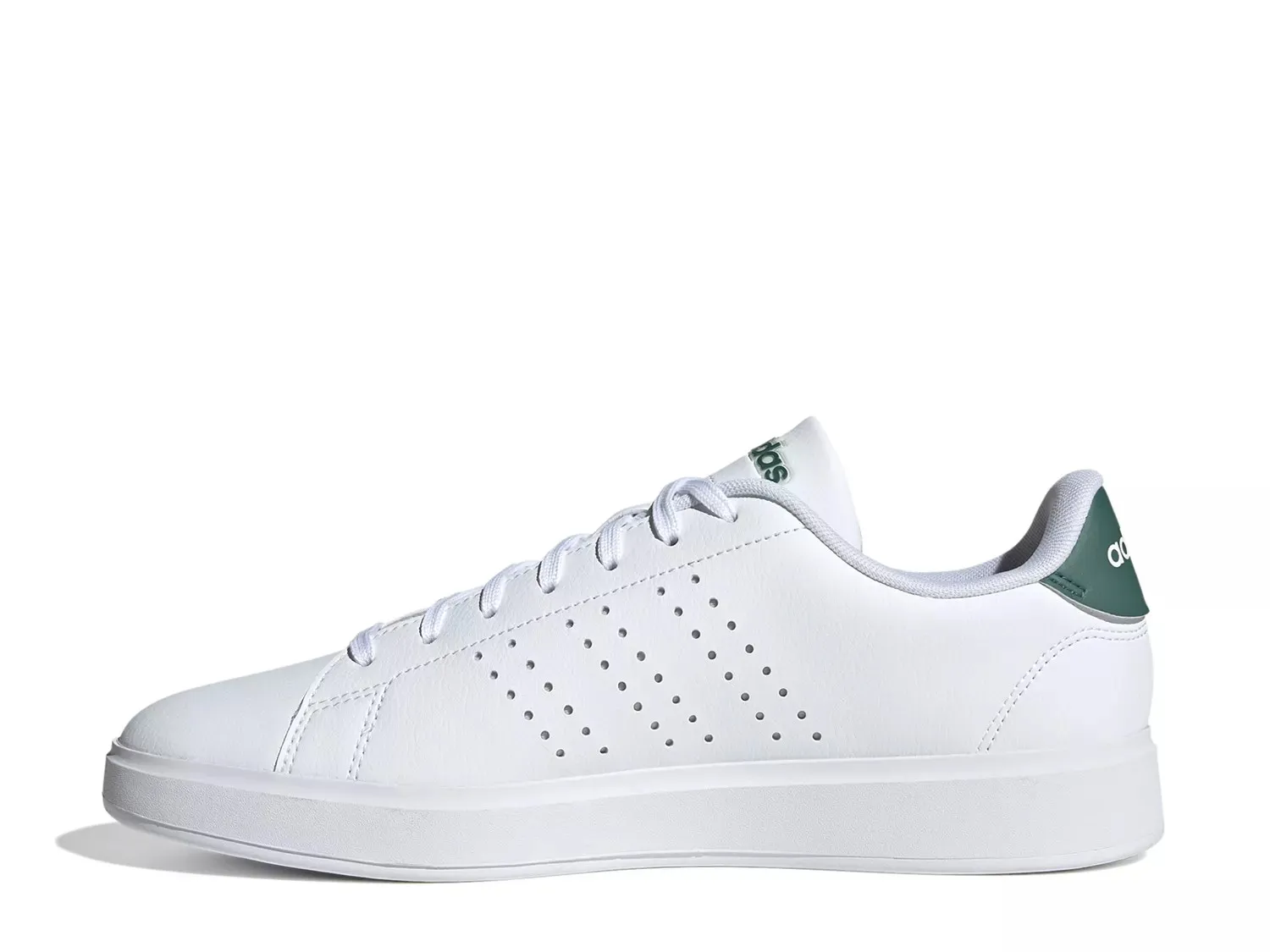 Кроссовки Adidas Advantage 2.0 — мужские, белые/зеленые — фото 2