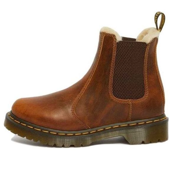Ботинки Dr. Martens 2976 Faux Fur Lined, коричневый