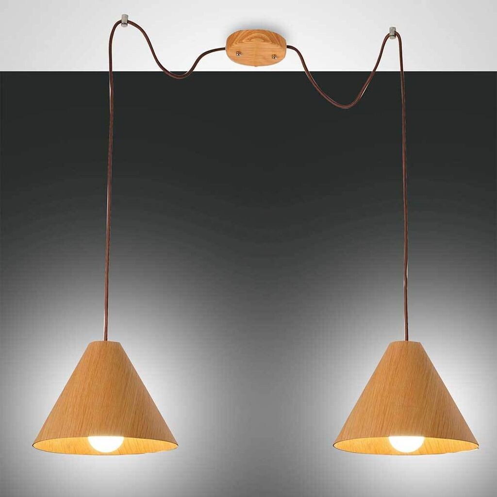 

Подвесной светильник Fabas Luce Esino E27 2x40W, коричневый