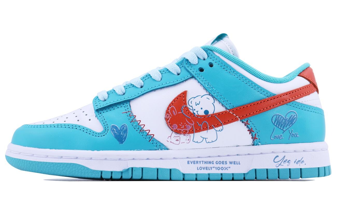 

Кроссовки Nike Dunk Skateboarding Shoes Unisex Low-top White/blue, белый
