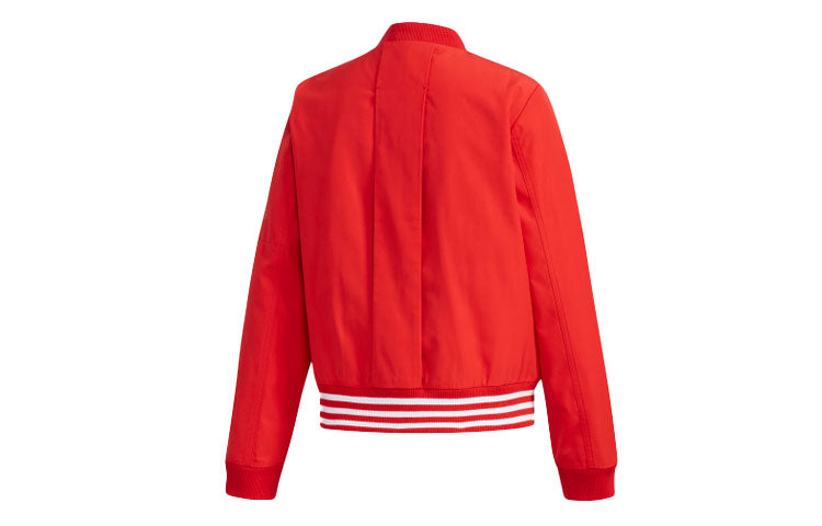 Куртка (WMNS) adidas WV 3S Zipper Casual Sports Woven Jacket Red FI9270 — фото 2
