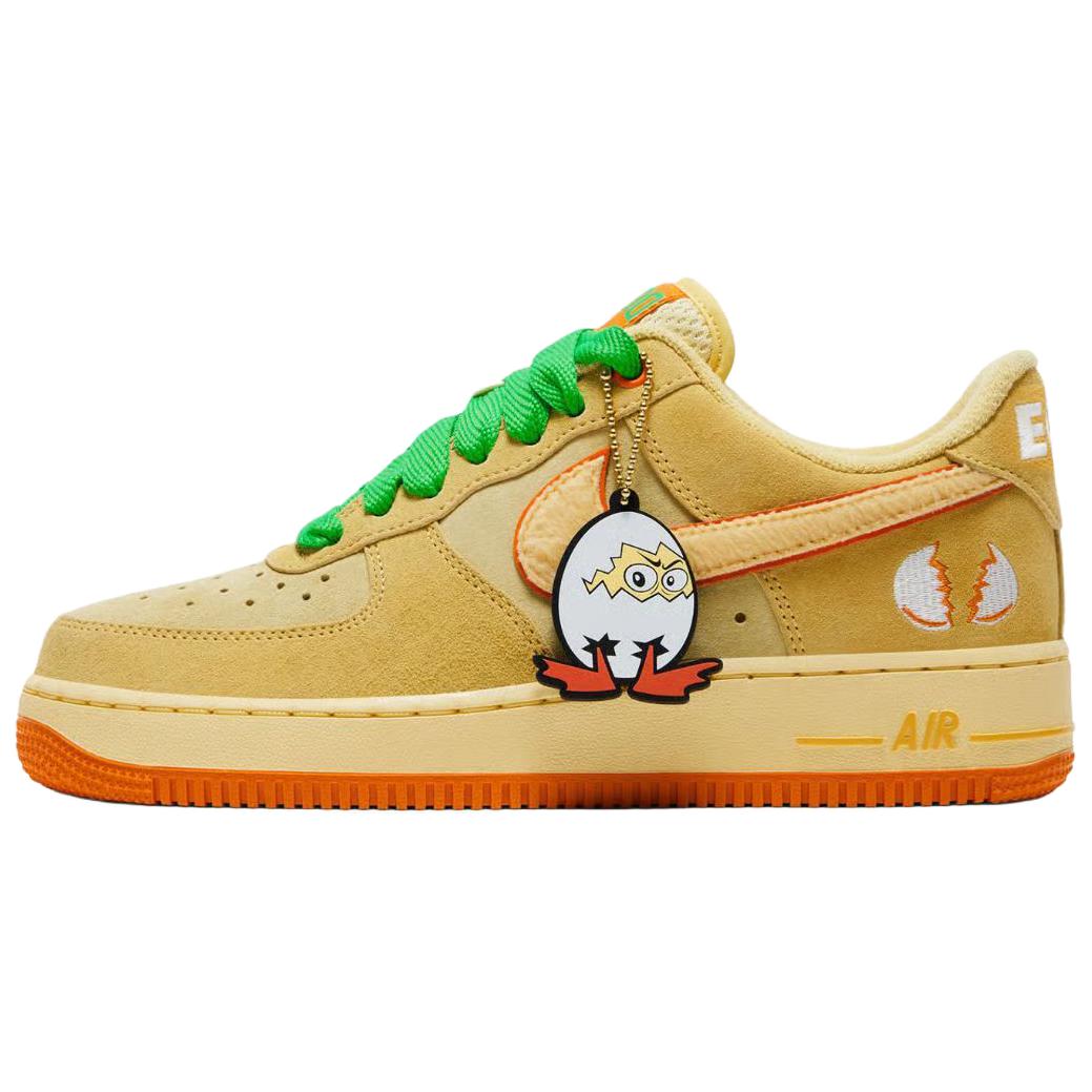 

Nike X DOAF Air Force 1 Низкие скейтбордные кроссовки унисекс, желтые