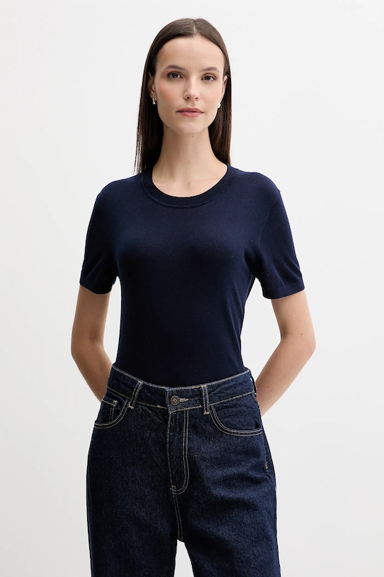 

Шелковая футболка United Colors Of Benetton, темно-синий