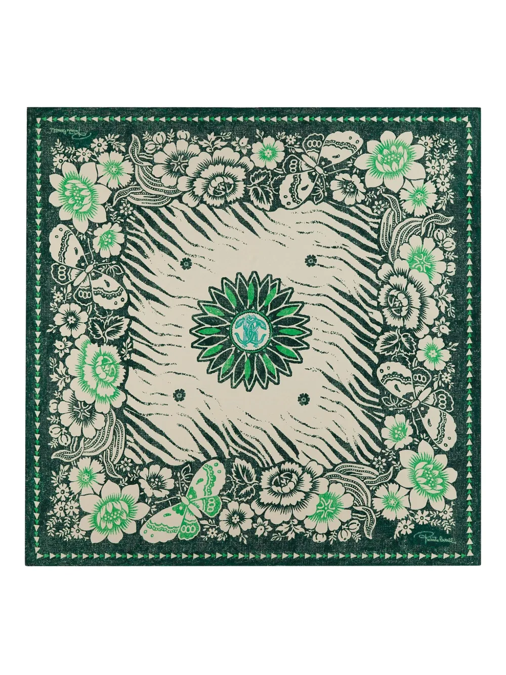 

Шарф с монограммой Roberto Cavalli, зеленый