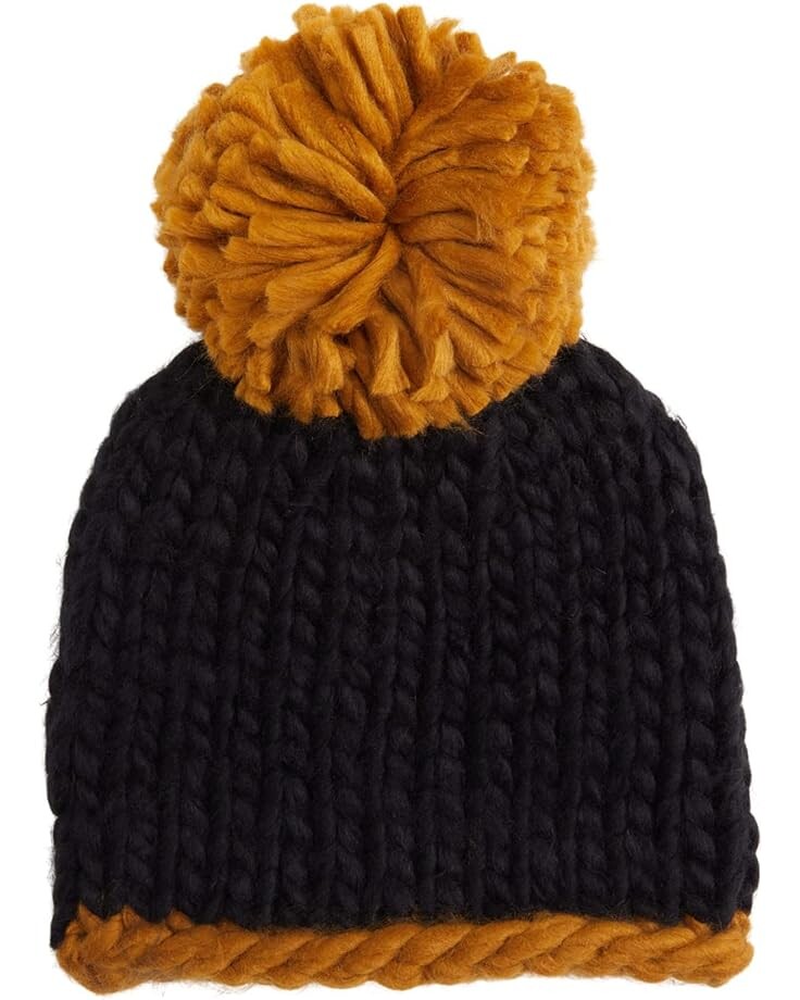 

Шапка Free People Poppy Mega Pom Beanie, черный