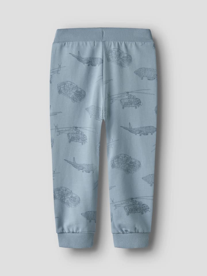 Name it Спортивные штаны NMMVARON AOP SWT PANT UNB пыльно-голубого цвета — фото 4