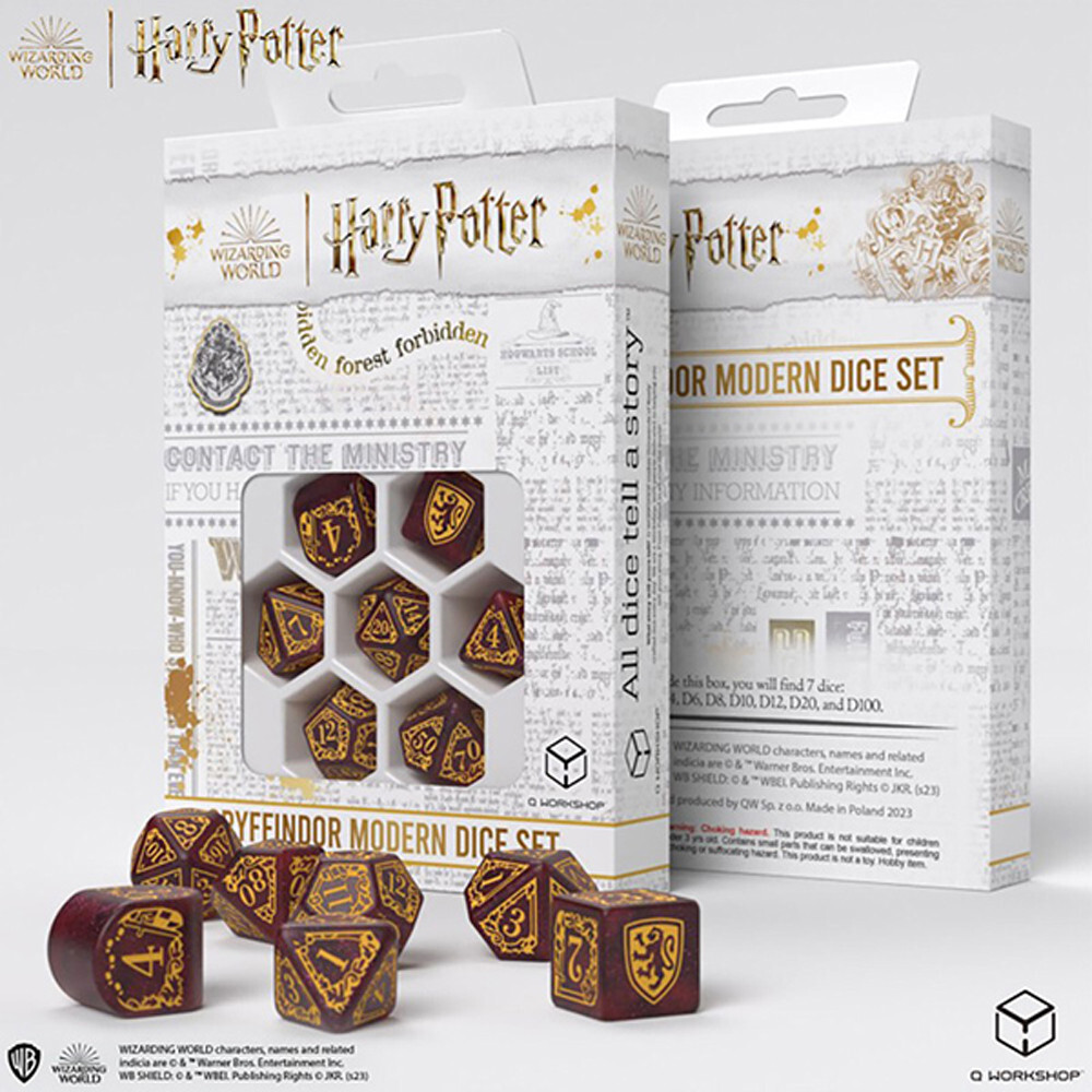 

Аксессуары Q-Workshop Harry Potter Dice: Gryffindor Red Set (7)