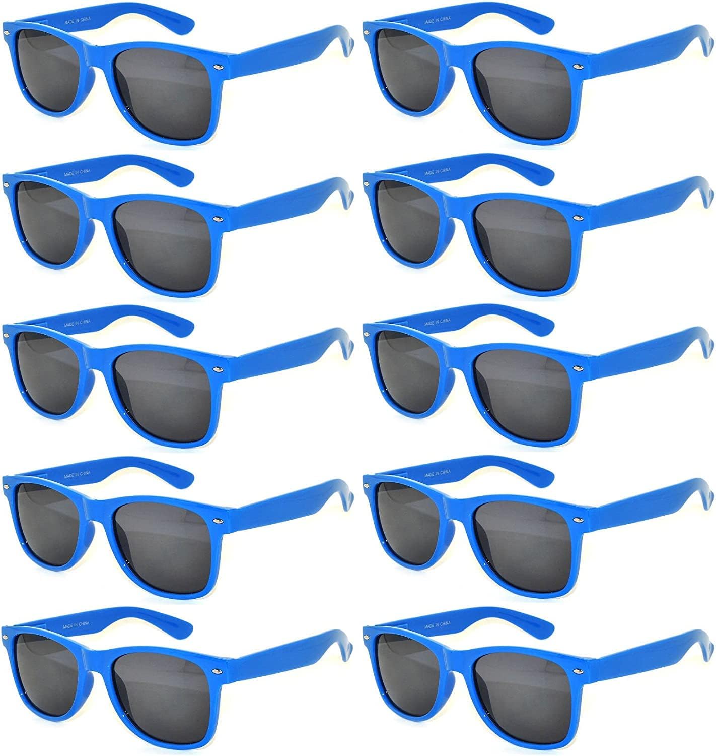 

Солнцезащитные очки OWL, набор из 10 пар, для женщин и мужчин, винтажные ретро-очки с дымчатыми линзами и защитой от УФ-излучения, прямоугольные солнцезащитные очки унисекс, Light Blue