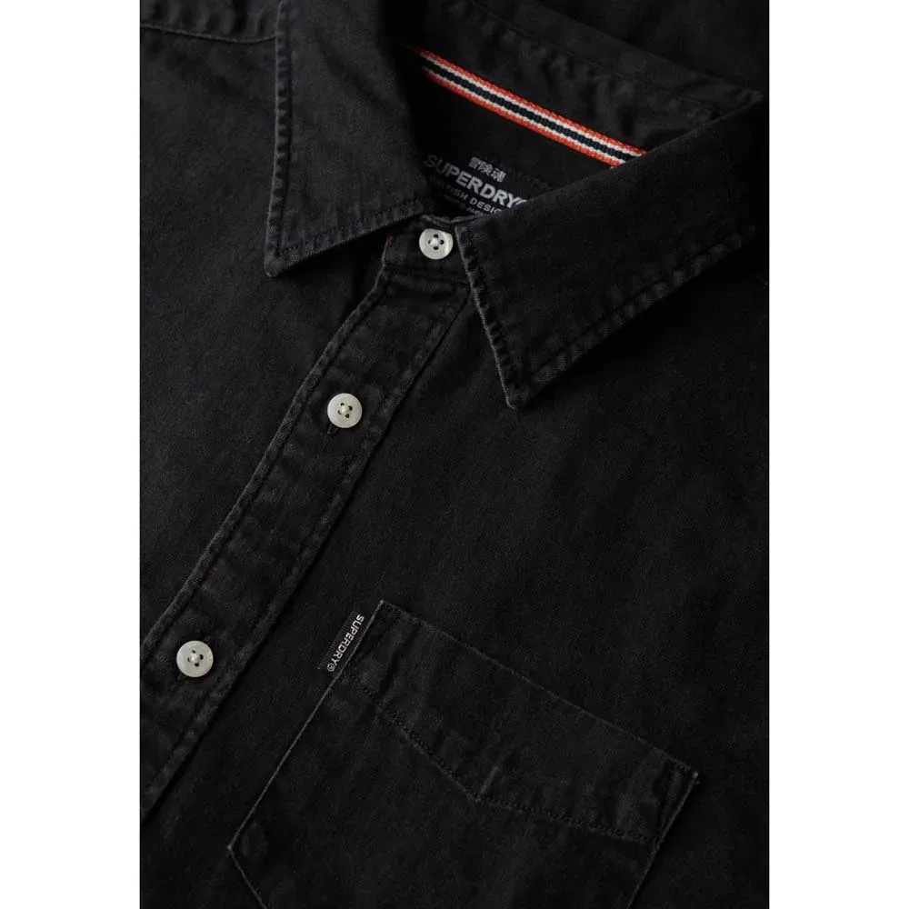 Рубашка с длинным рукавом Essentials Superdry, черный — фото 4