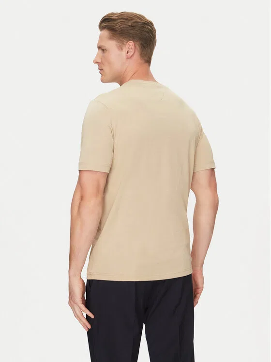 Футболка regular fit Chest Insert Tommy Hilfiger, бежевый — фото 3