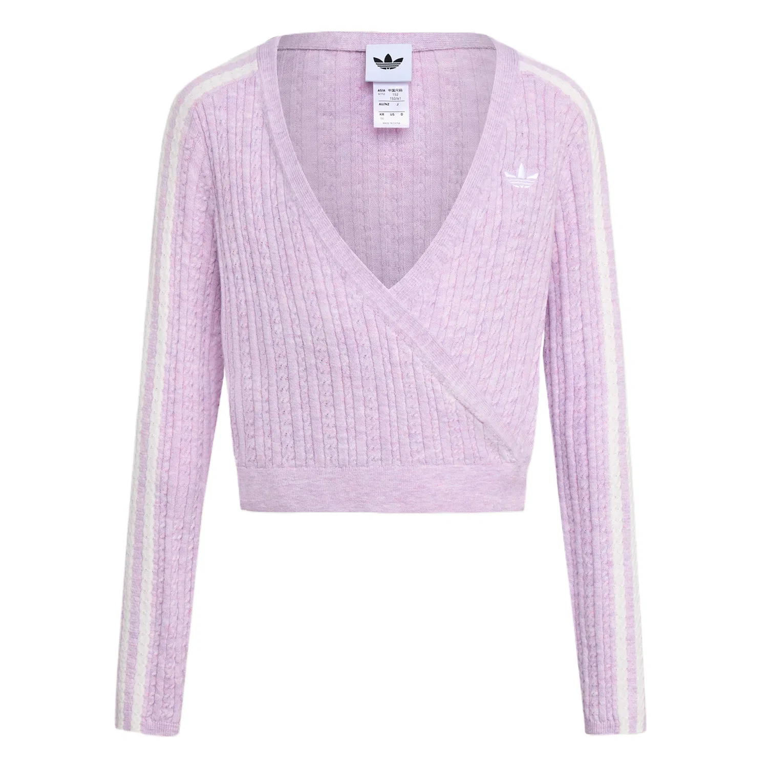 Детский свитер с V-образным вырезом Adidas Originals, Ice Light Purple