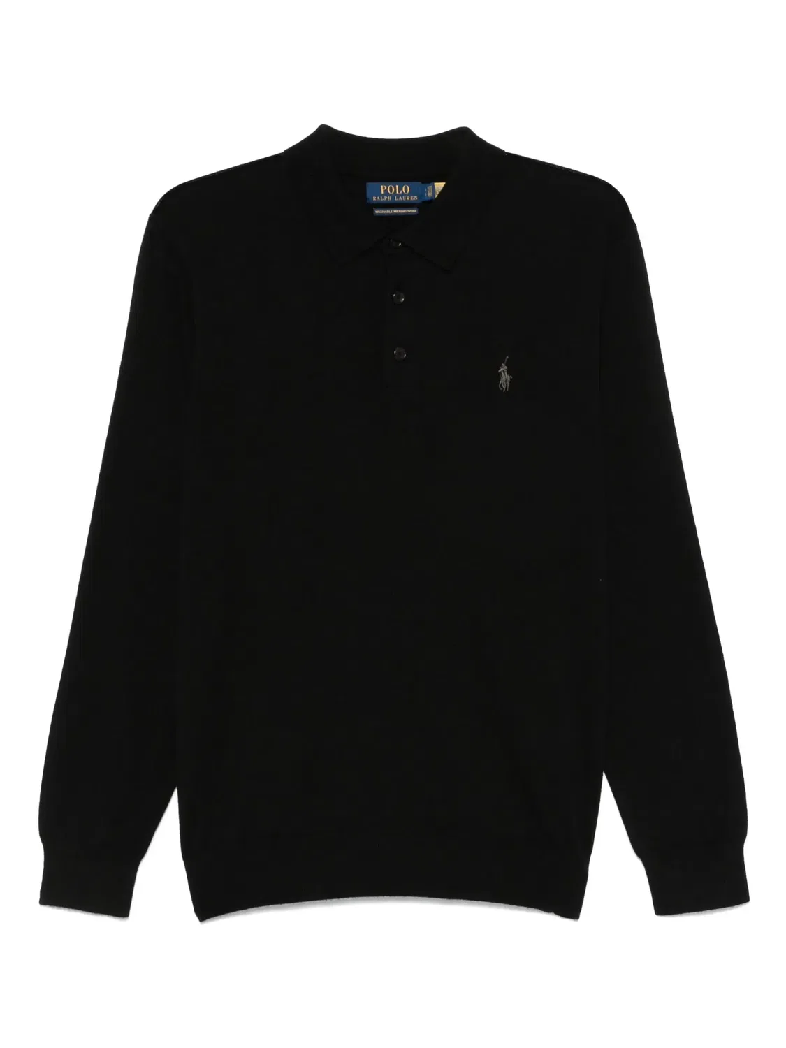 Polo Ralph Lauren Вязаная футболка-поло черного цвета