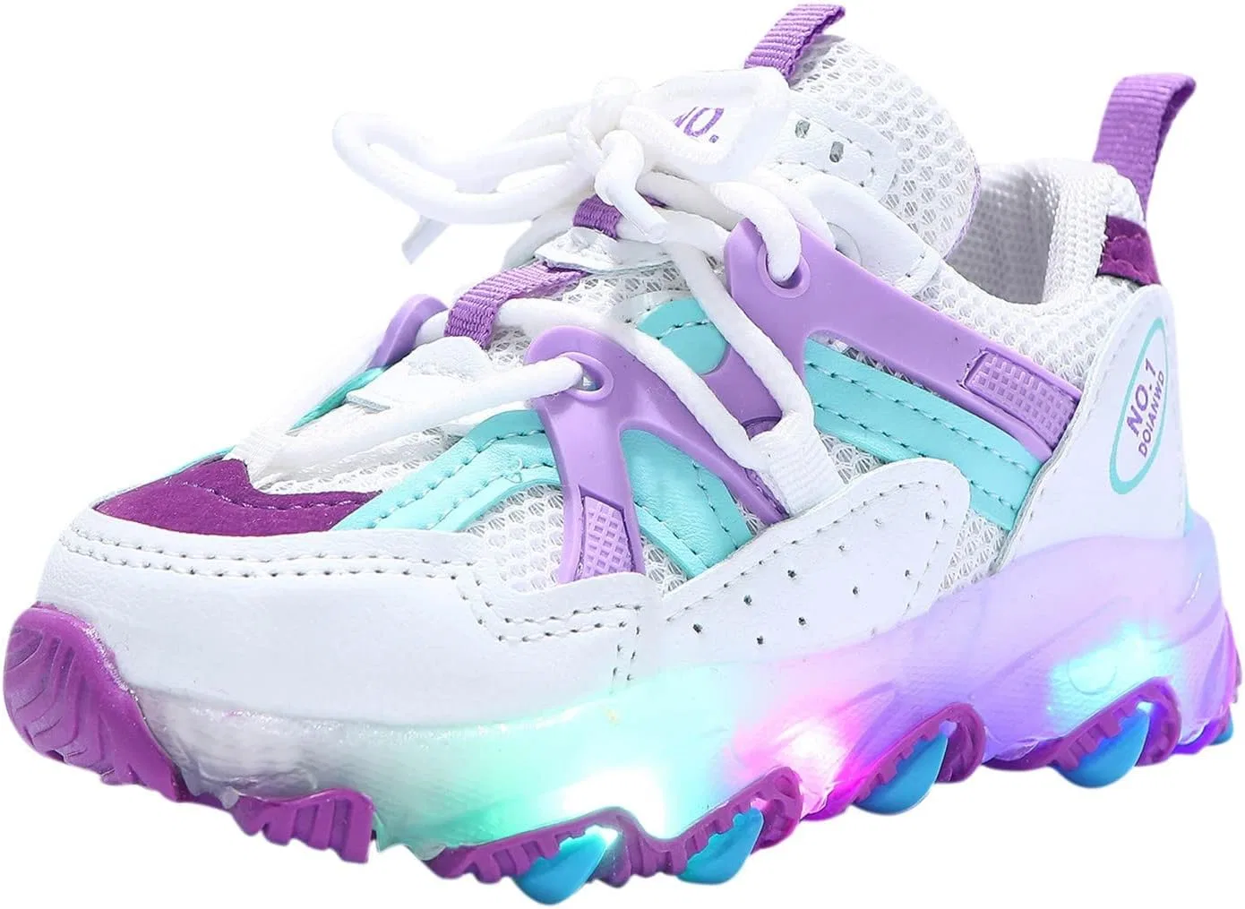 Детские кроссовки для мальчиков и девочек со светодиодной подсветкой, Purple