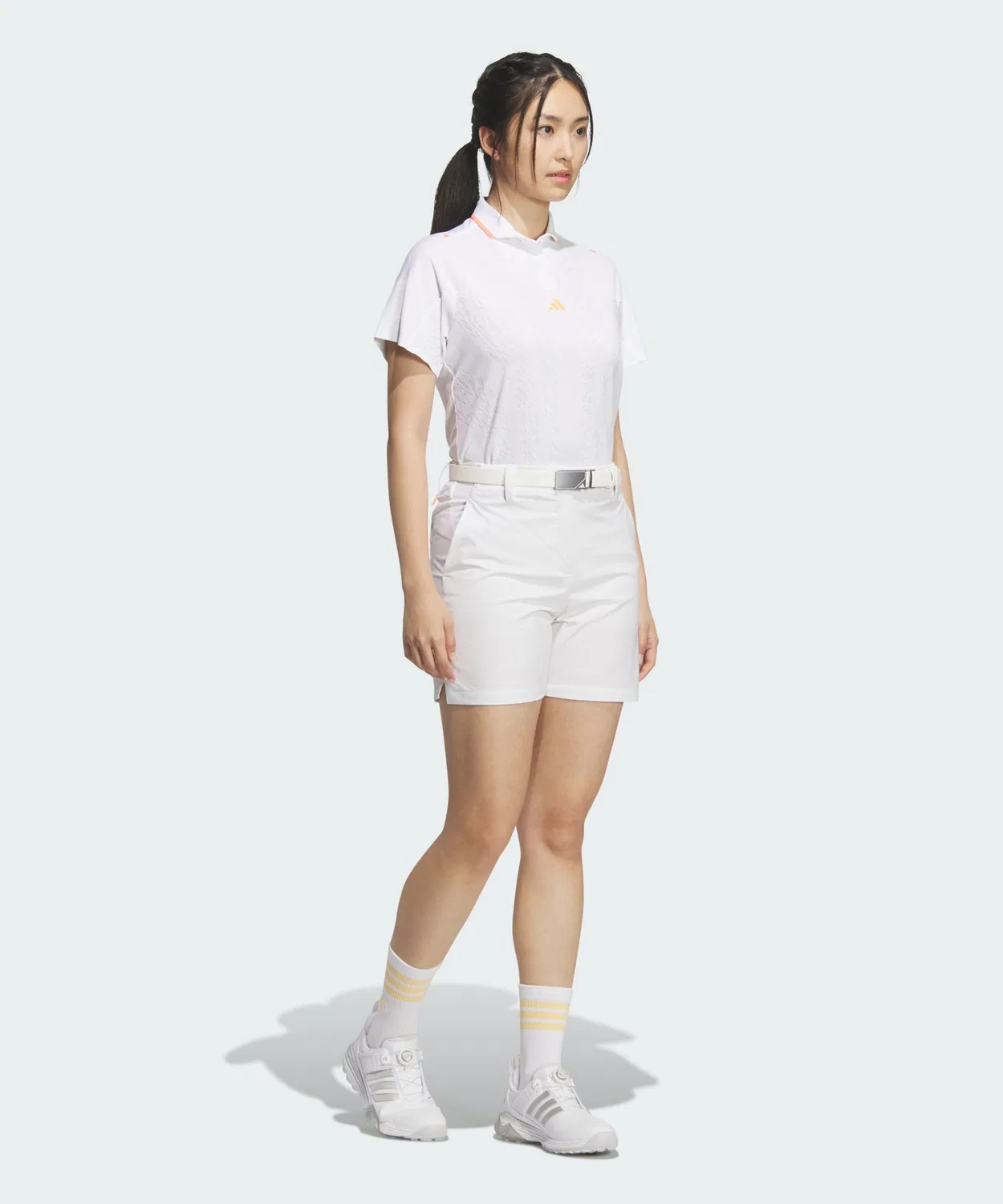 Женский поло с коротким рукавом Climacool Ultimate365 Tour Jacquard Adidas, Белый — фото 4