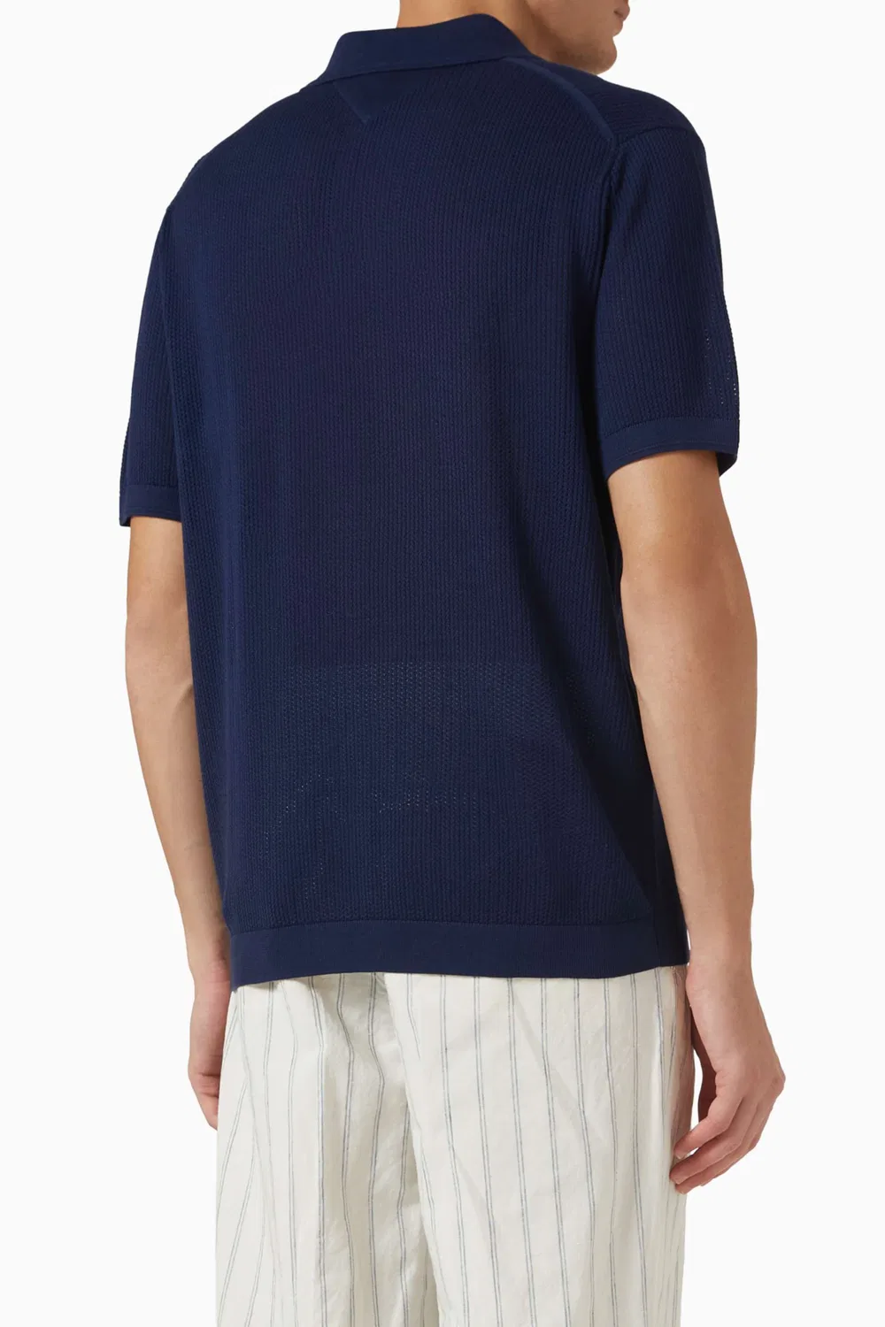 Футболка поло с текстурой Johnny Collar Tommy Hilfiger, синий — фото 3
