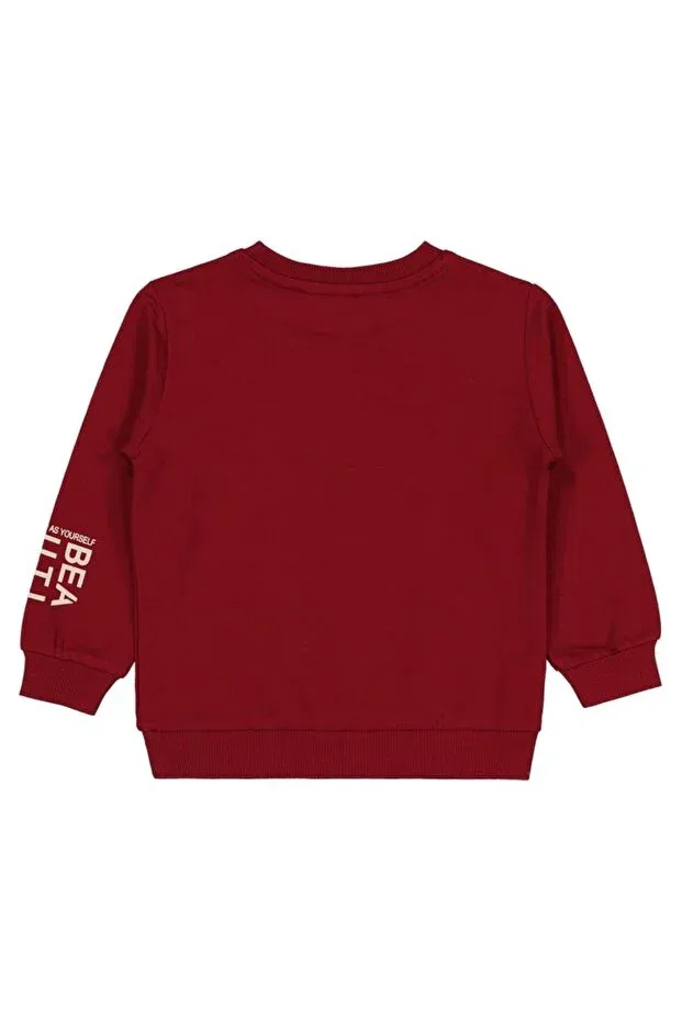 Детские свитшот для девочек без принта Civil Girls, Dark Burgundy — фото 2
