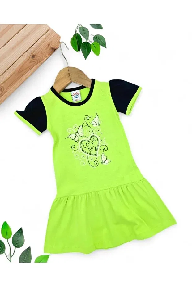 Детское платье для девочек с принтом Ege Bebek, Pistachy Green — фото 2