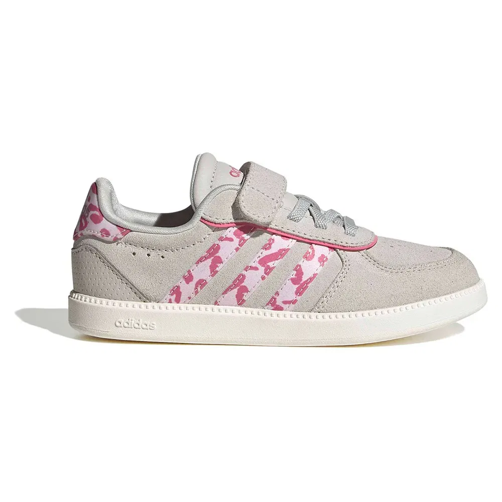 Детские кроссовки для девочек с верхом из кожи Breaknet Sleek Adidas, Grey