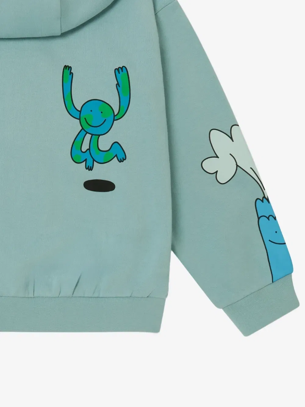 Толстовка на молнии с графическим принтом Earth Friends Stella McCartney Kids, синий — фото 4