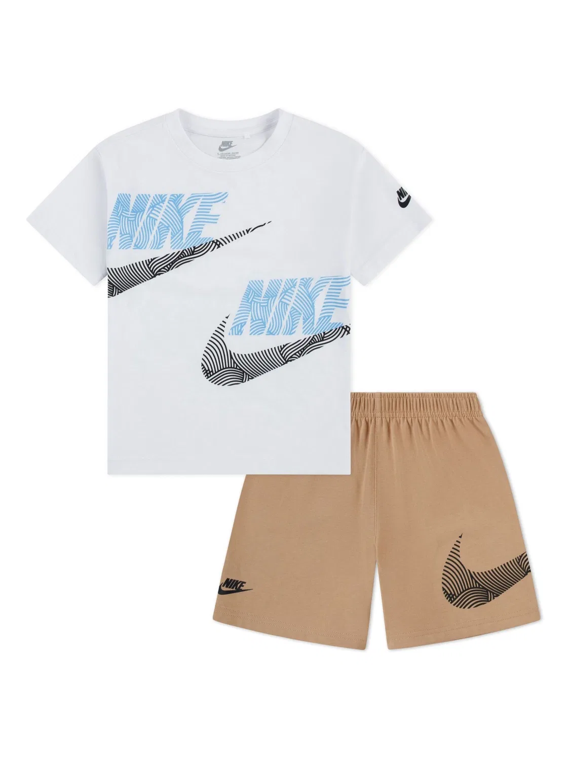 Футболка и шорты, свободная посадка Nike, коричневый
