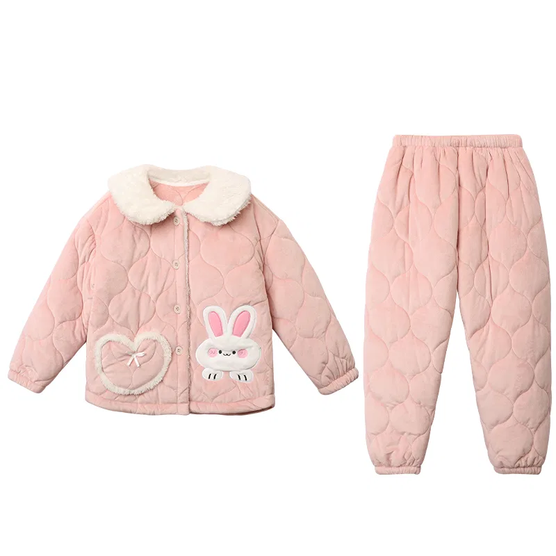 Детский комплект для дома из флиса Red bean, Pink