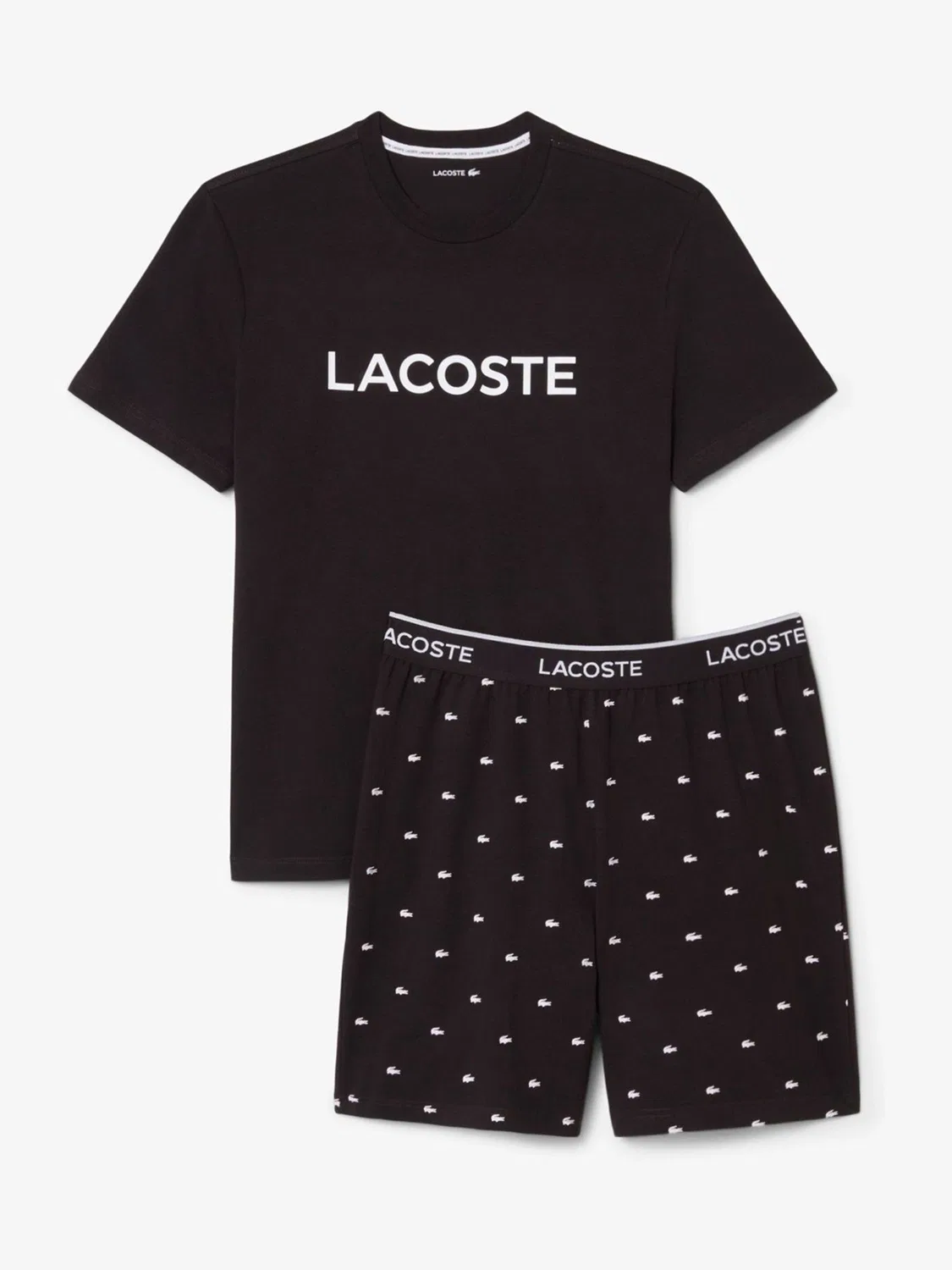 Пижама с принтом крокодила Lacoste, коричневый — фото 2