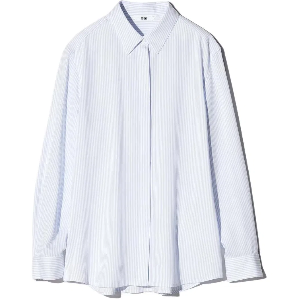 Женская рубашка с воротником Blue Lapel UNIQLO, Blue