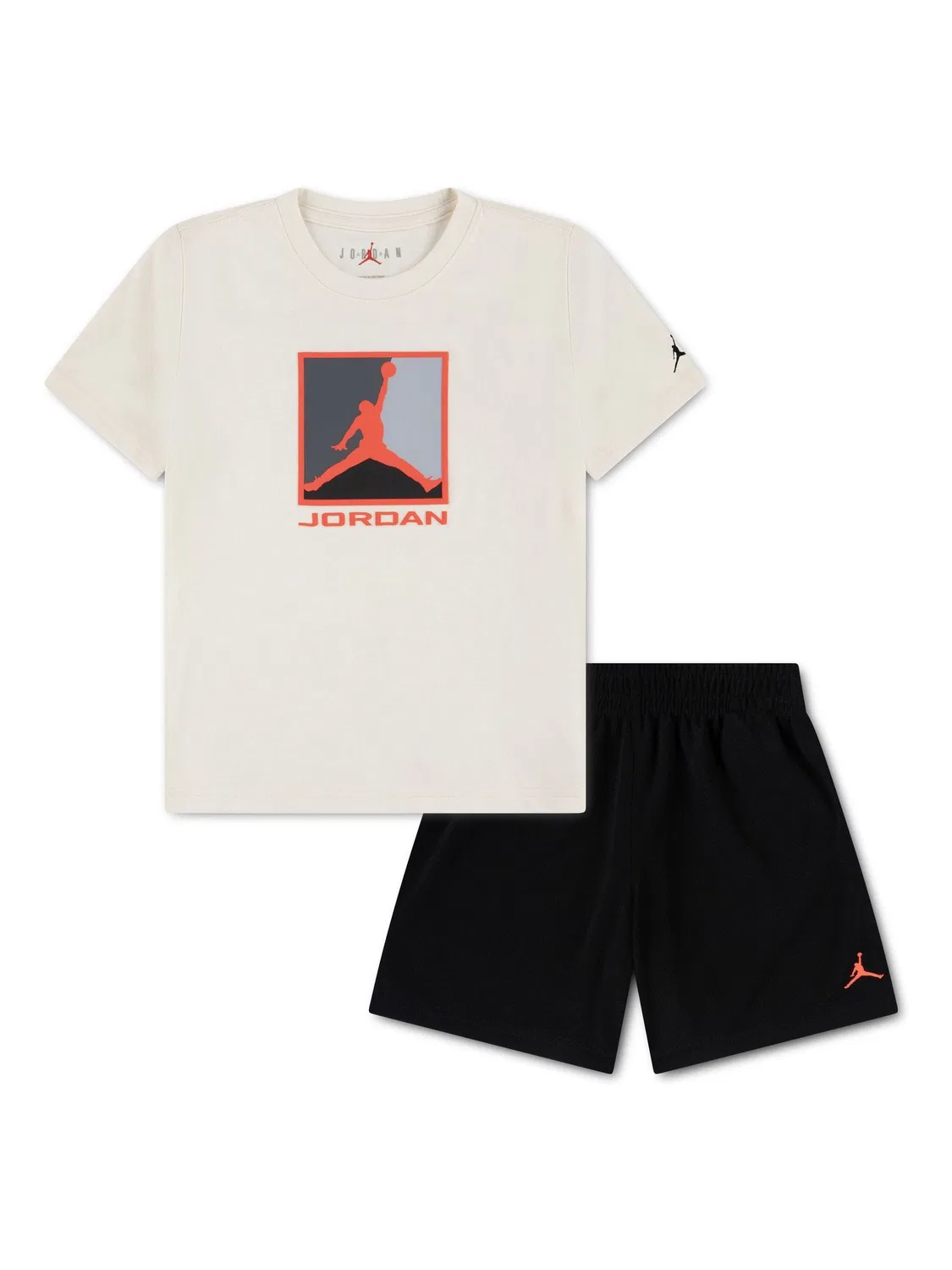 Спортивный костюм Jordan Brooklyn Mesh Top & Short Sets, Pale Ivory Black