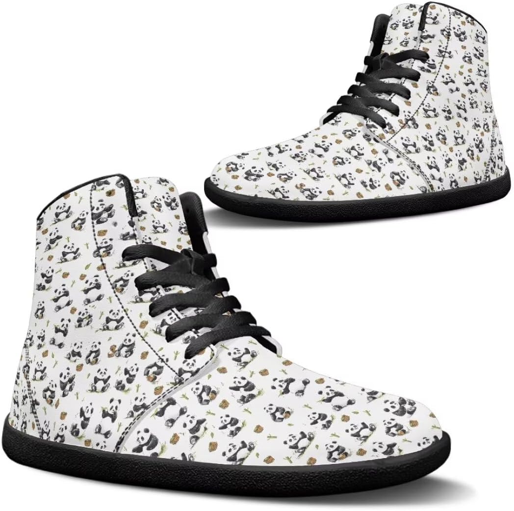 

Кроссовки для мужчин, обувь с нулевым перепадом для мужчин, обувь для пальцев, противоскользящие высокие кроссовки с нулевым перепадом подошвы для походов Getelinseng, Pandas