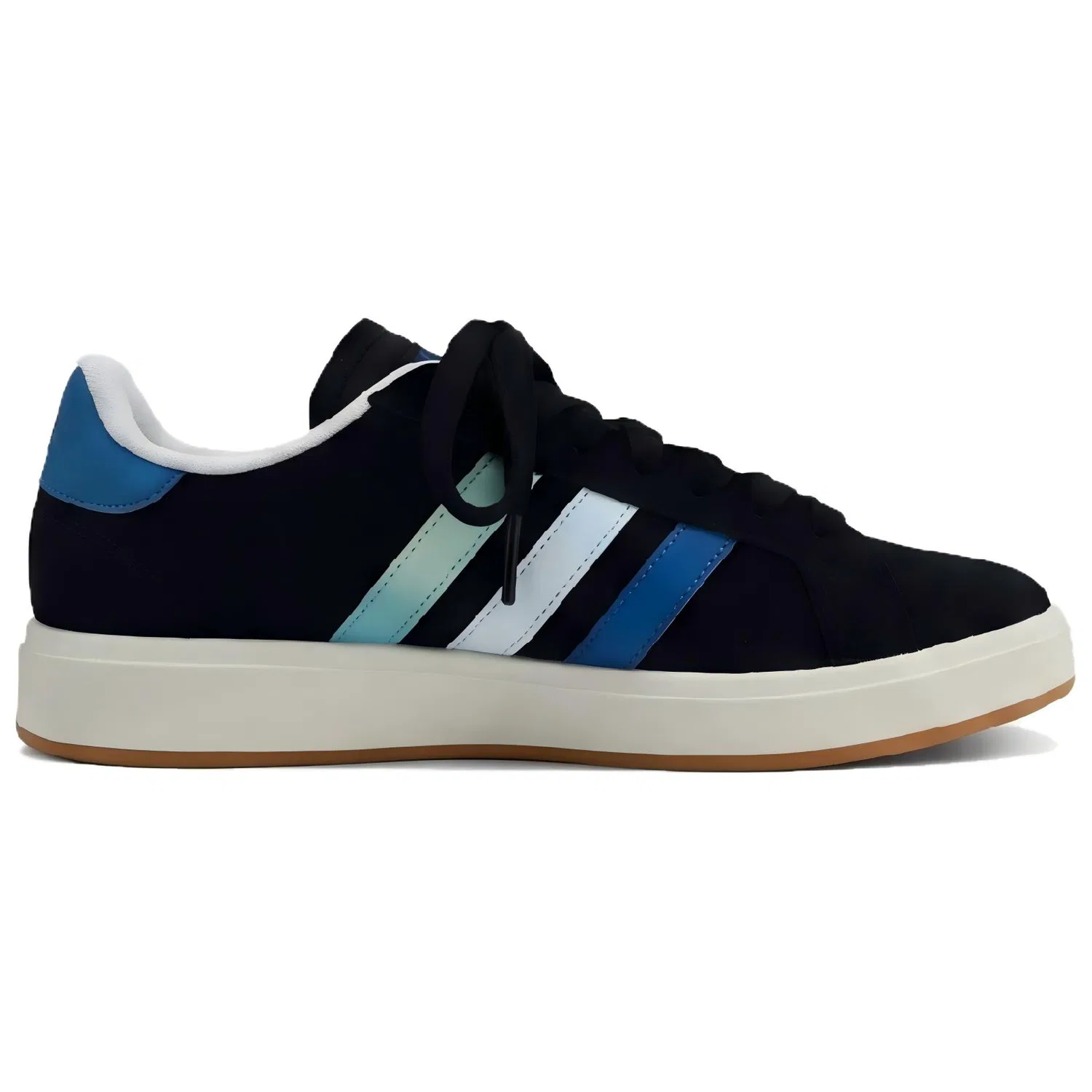 Детские кроссовки-скейтборд с градиентом, низкий верх, Adidas Grand Court Base 00s, Black/Blue — фото 4