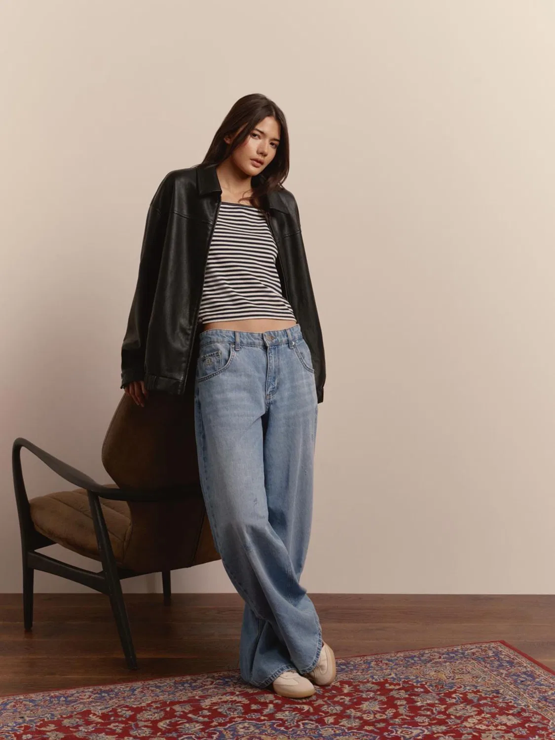 Куртка-бомбер Oversized с воротником Superdry, черный